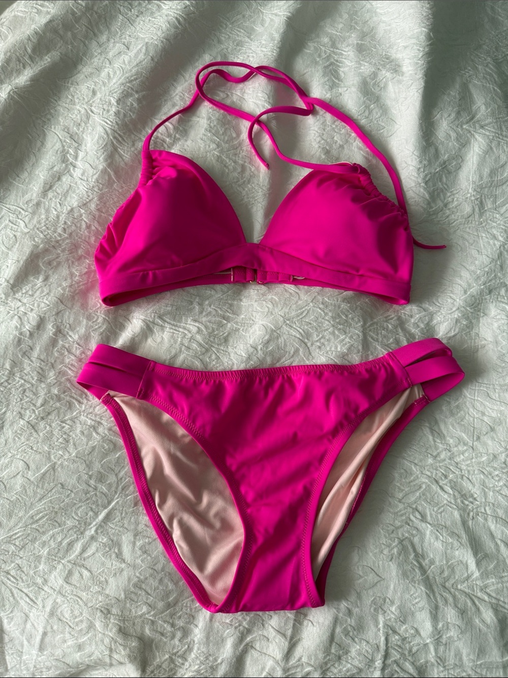 Victoria’s Secret Hot Pink Halter Bikini Set